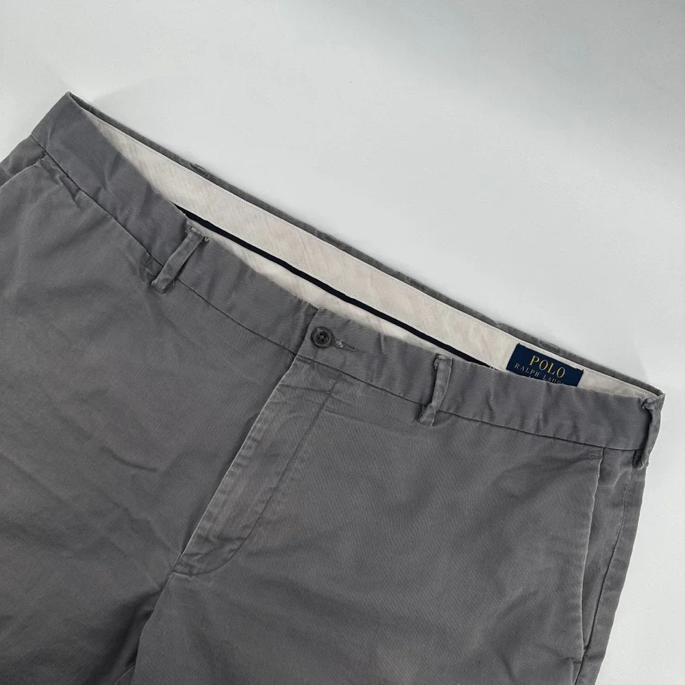 Polo Ralph Lauren Mens Stretch Classic Fit Gray Chino Pants Trousers size 38